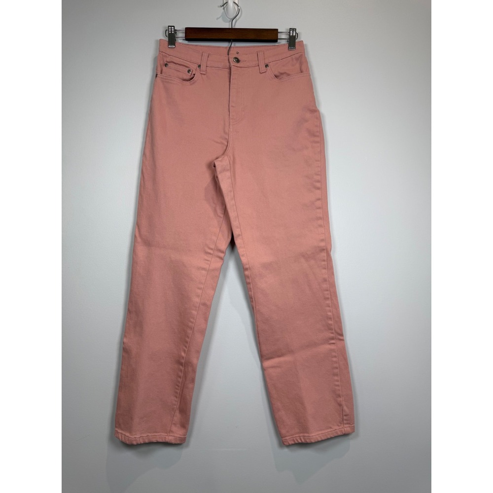 Style & Co Salmon Pink Straight Leg Jeans Womens 6 High Rise Stretch Denim